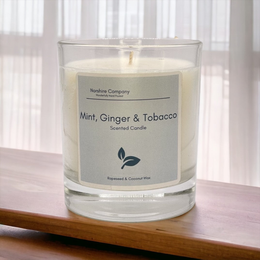 Mint Ginger & Tobacco Scented Candle | Norshire Company